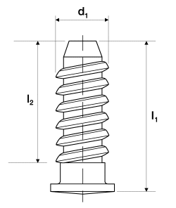Short Cycle fir tree threaded studs