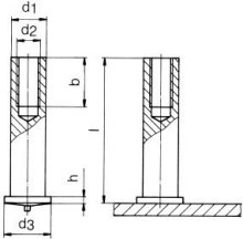 CD Capacitors Discharge welding studs with internal thread