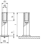 CD Capacitors Discharge welding studs with internal thread