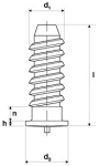 CD Capacitors Discharge welding studs with fir tree thread