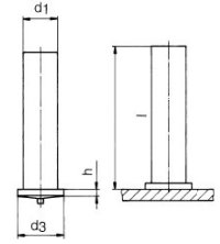 CD Capacitors Discharge welding studs with no thread